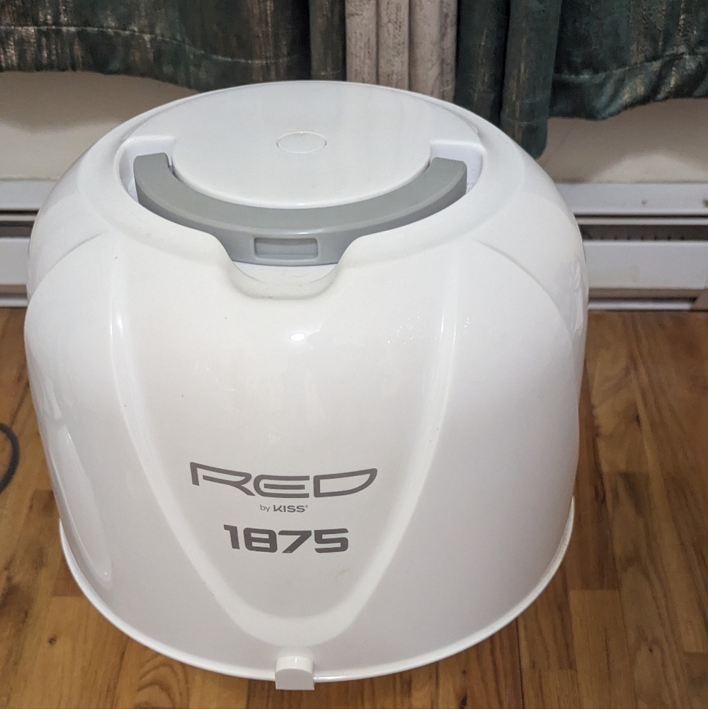 Red 1875 White Hair Dryer Hood